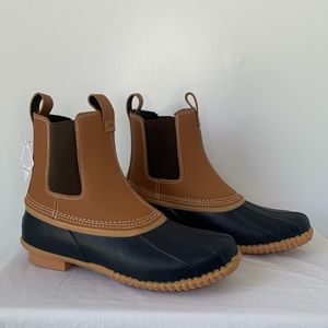 Lands’ End Women's Insulated Flannel Lined Chelsea Duck Boots Size 7.5B    KEA